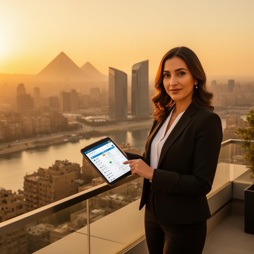 مدير عقارات يستخدم ب-رينت